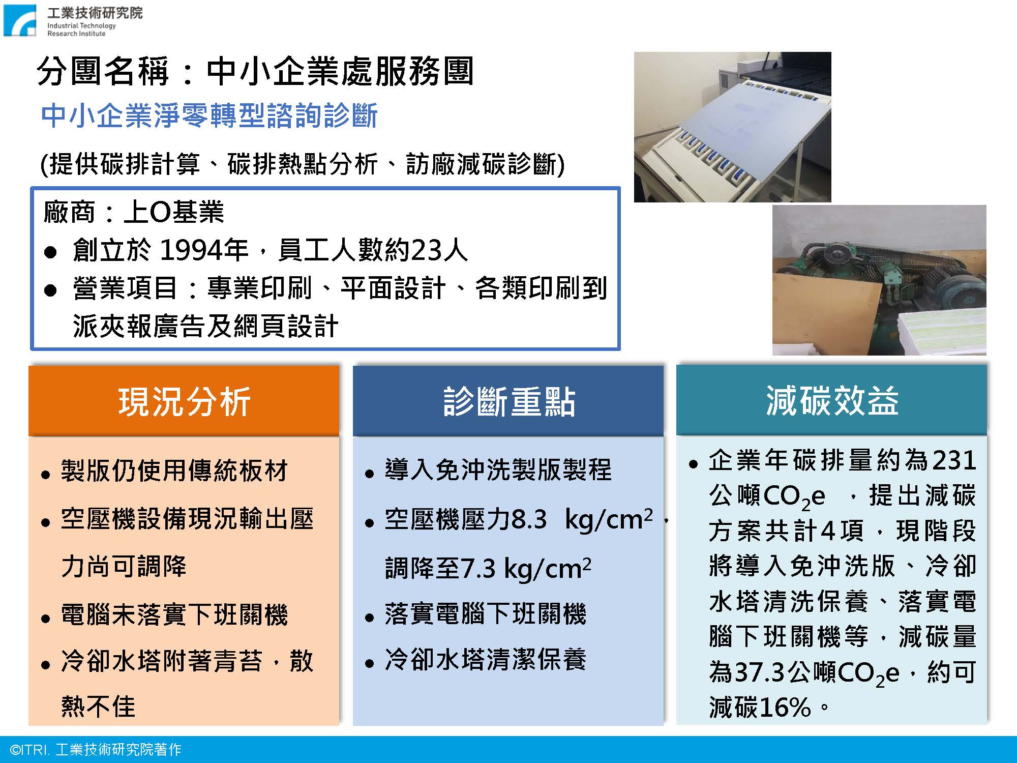 中小企業節電服務團亮點案例-印刷業