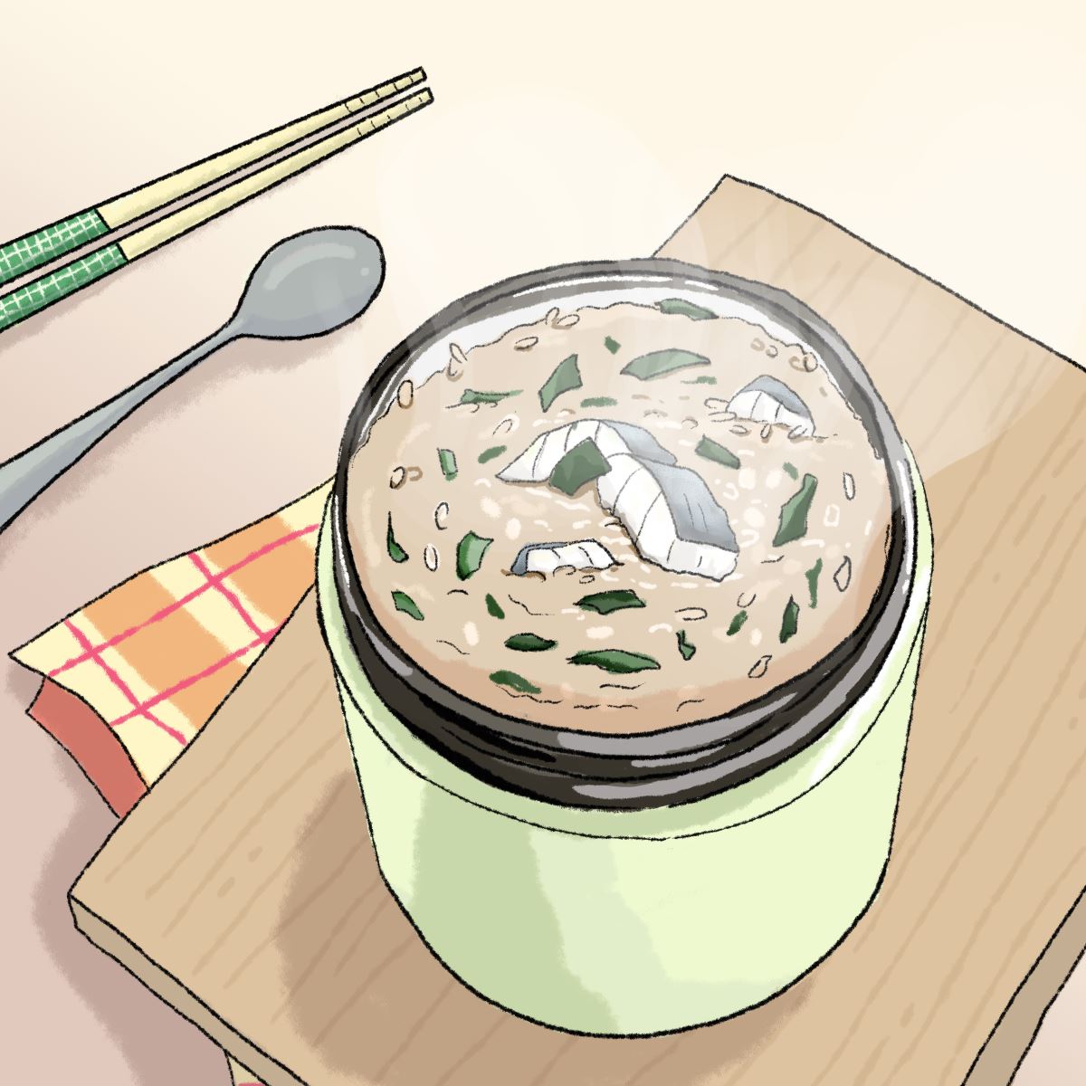 海帶魚片粥